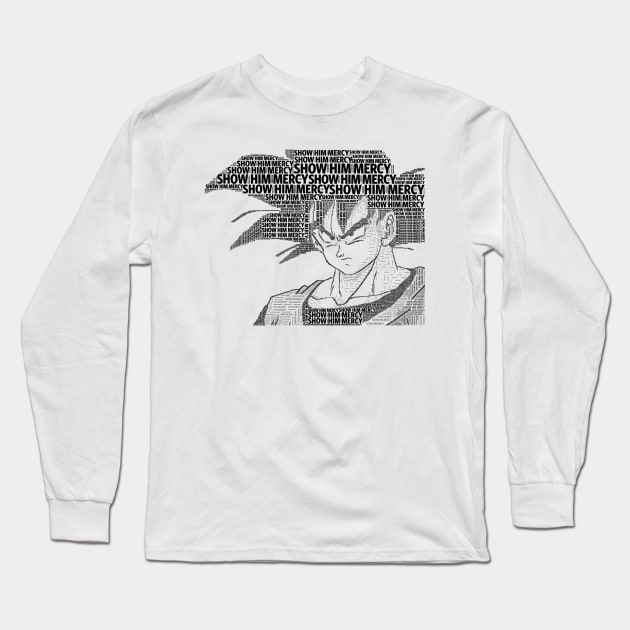 Goku—Show Him Mercy Long Sleeve T-Shirt by jebenitez14